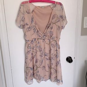 Blush Pink Floral Mini Dress